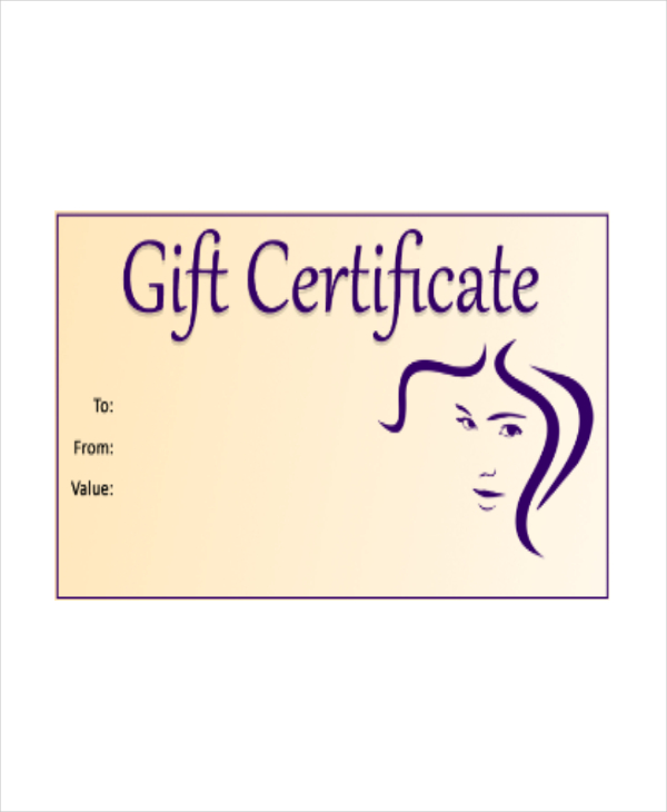 Printable Hair Salon Gift Certificate Template Hair Stylist Etsy 
