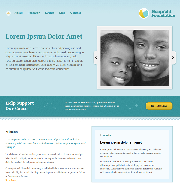foundation non profit wordpress website theme