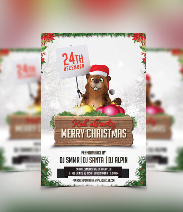 19 kids party invitation templates free psd ai vector eps free christmas childrens flyer template