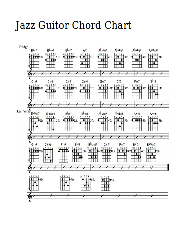 13 Guitar Chord Chart Templates FreeSample Example Format