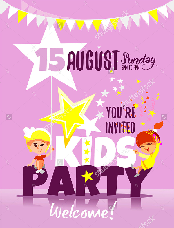 19 Kids Party Invitation Designs Templates PSD AI Word EPS