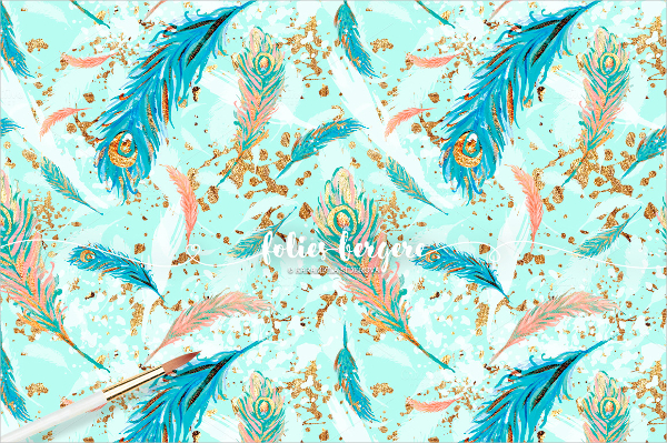 20 Feather Patterns Free PSD AI Vector EPS Format