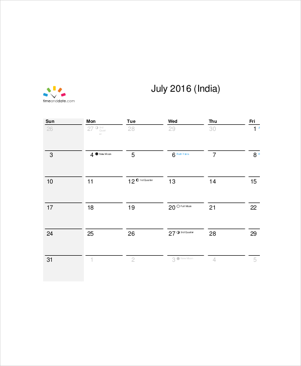 Office Calendar Template 7 Free Word PDF Documents Download Free 