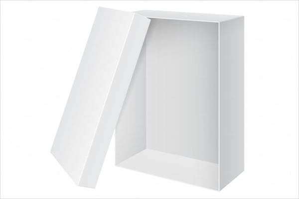 cool realistic white shoe box template