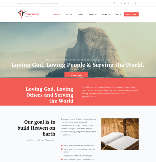 church religion wordpress theme