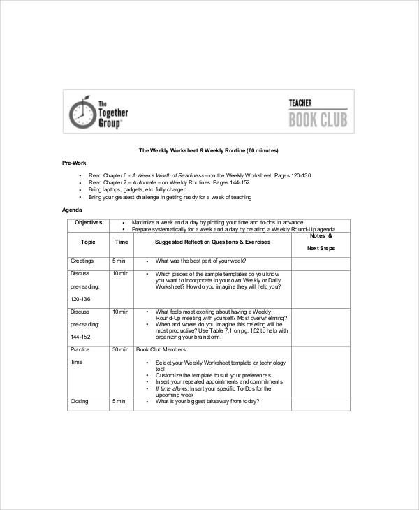 7  Club Meeting Agenda Templates in Word Google Docs Apple Pages PDF