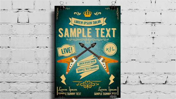 free music poster templates