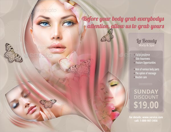 body spa flyer template