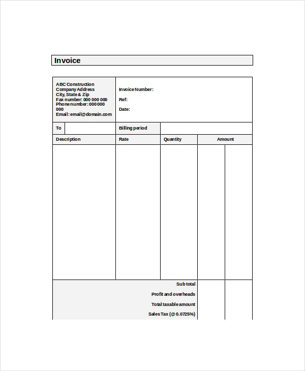  self Employed Invoice Template Uk Free Invoice Template Word Invoice 