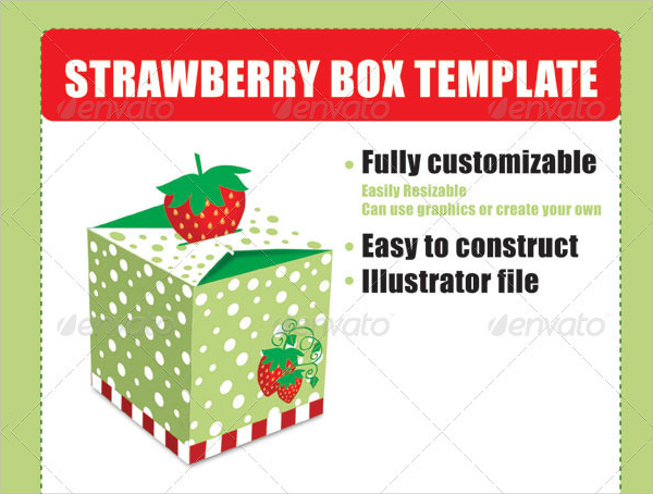 strawberry box template