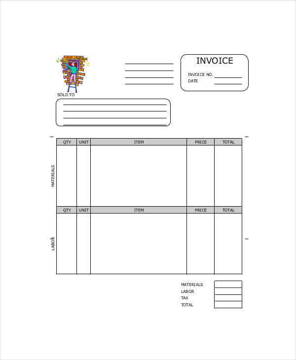 window repair invoice template