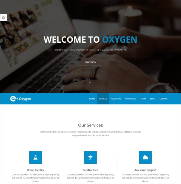 free bootstrap single page website theme