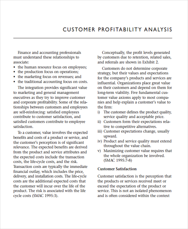 FREE 12+ Customer Analysis Templates in Google Docs MS Word Pages PDF