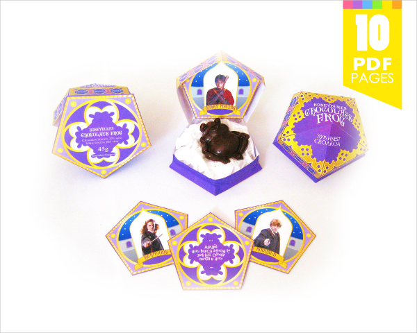 frog chocolate box template