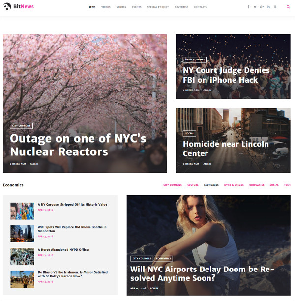 city magazine portal wordpress theme