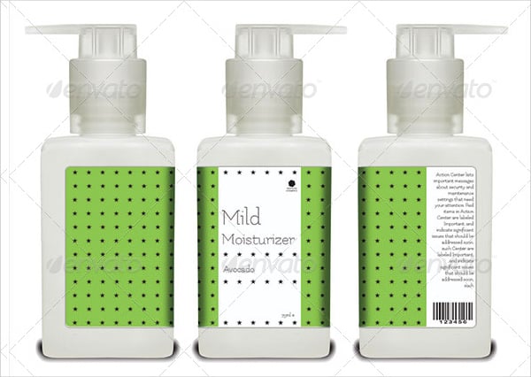 cosmetic product label template