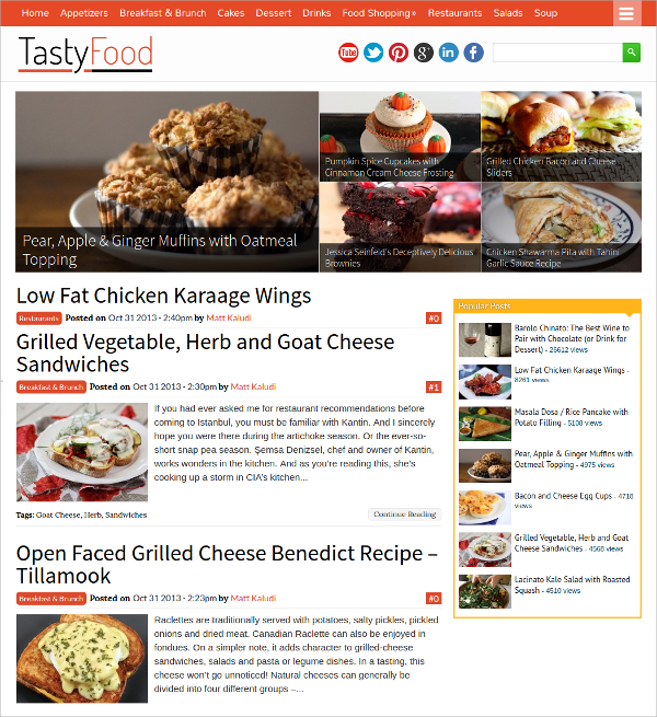 taste food wordpress magazine theme