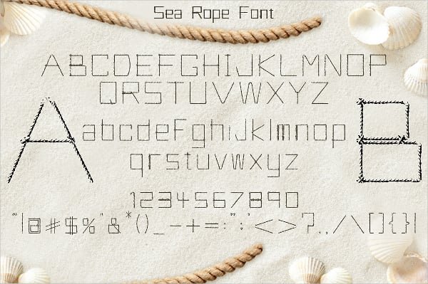 driftwood sea rope fonts