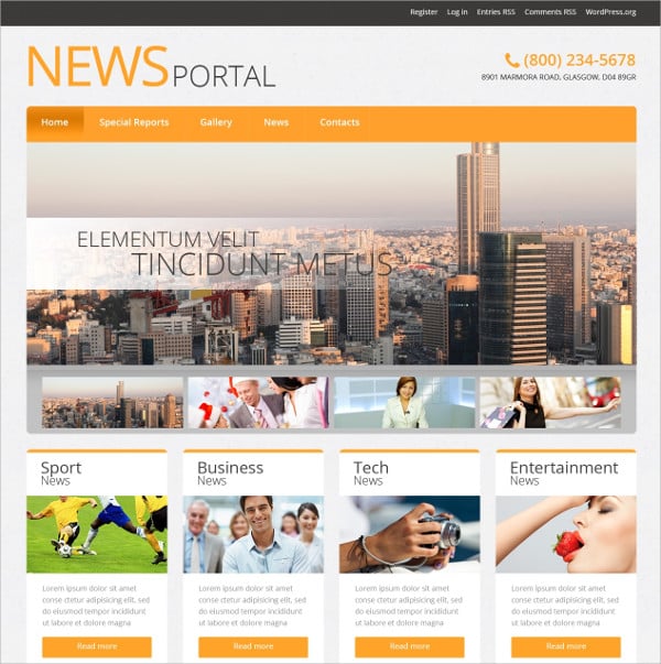creative news portal wordpress theme