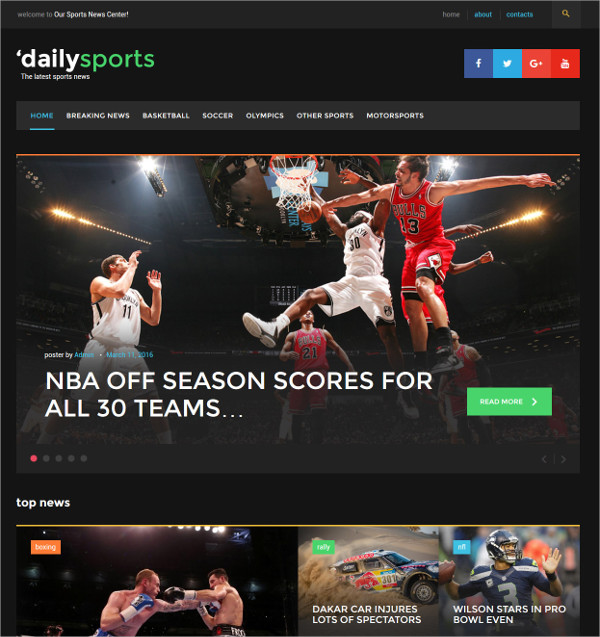 sports news wordpress theme