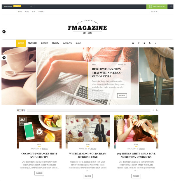 Elegant Magazine WordPress Theme $59