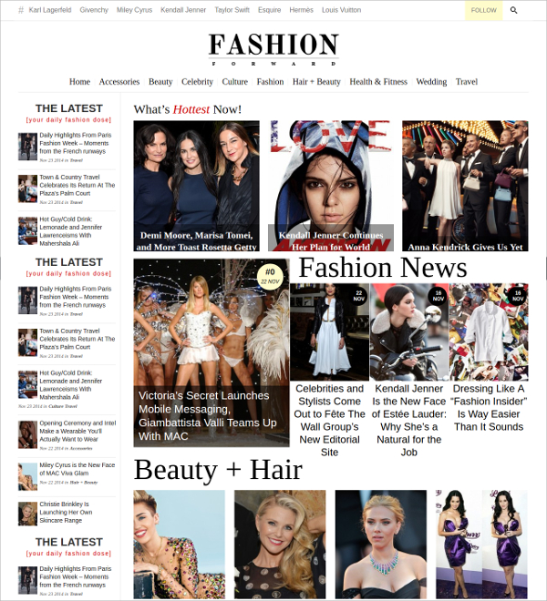 fashion magazine wordpress theme