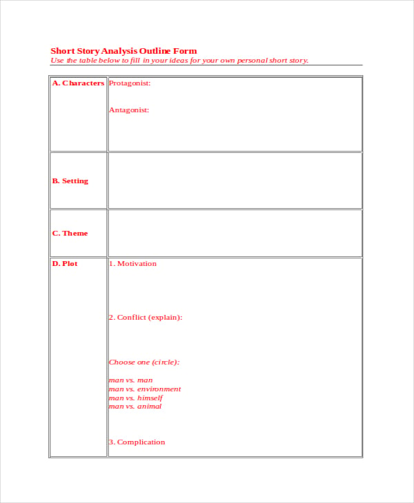 book structure template