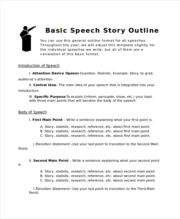 Story Outline Template 6+ Free Word, PDF Document Download