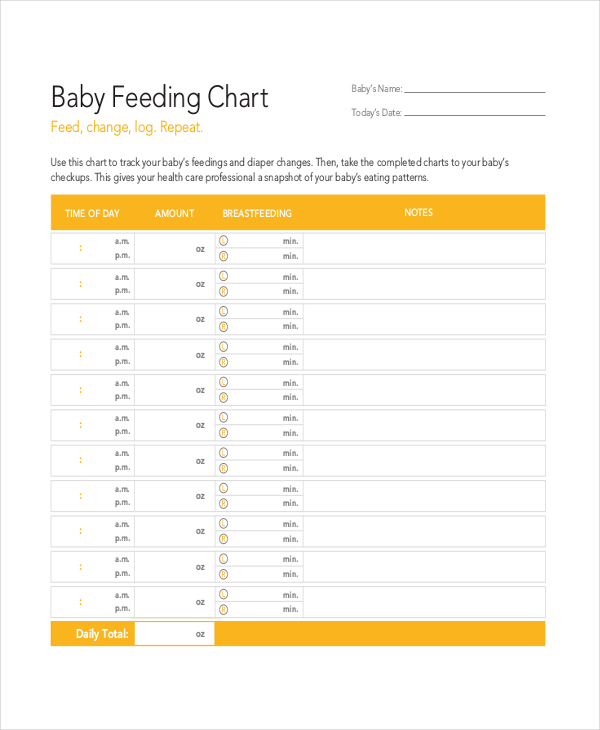 6+ Breastfed Baby Growth Chart Templates Free Sample, Example, Format