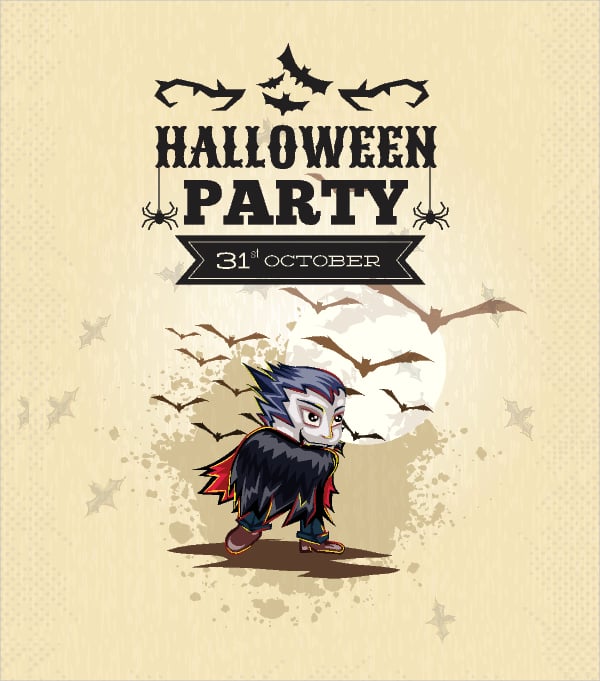halloween party poster template