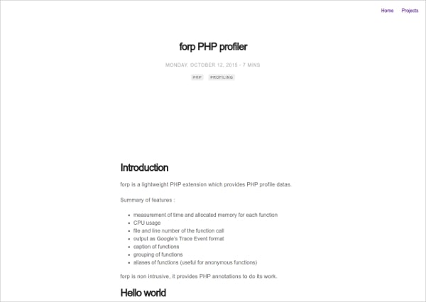 forp php profiler