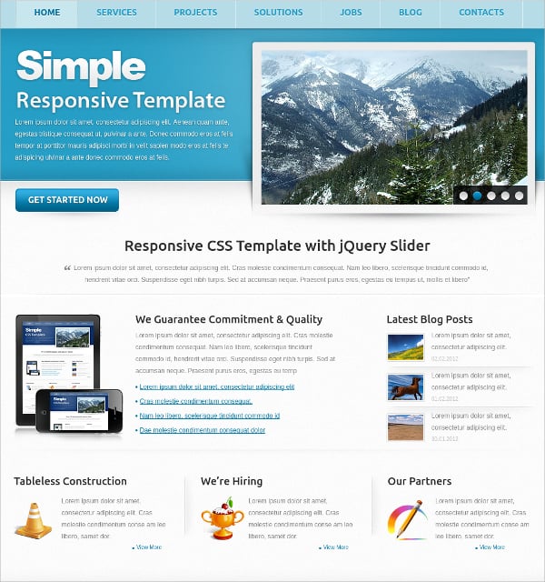 free simple business website template