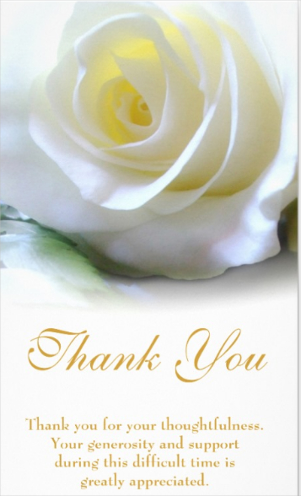 Printable Free Funeral Thank You Cards Templates Blogs