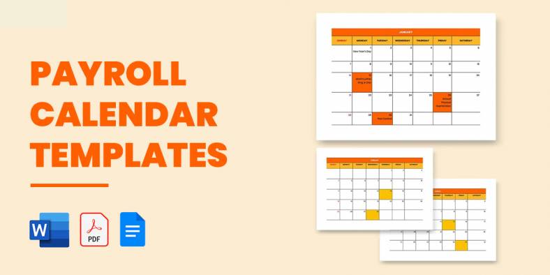 13+ Payroll Calendar Templates