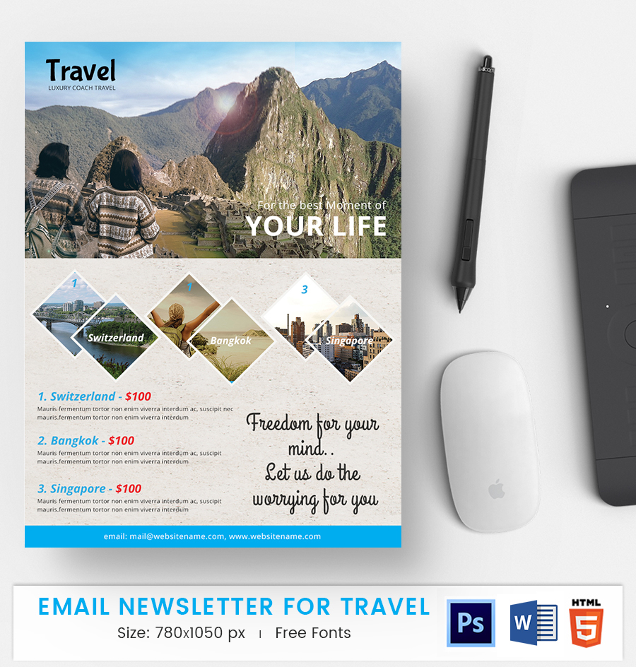 travel e mail newsletter