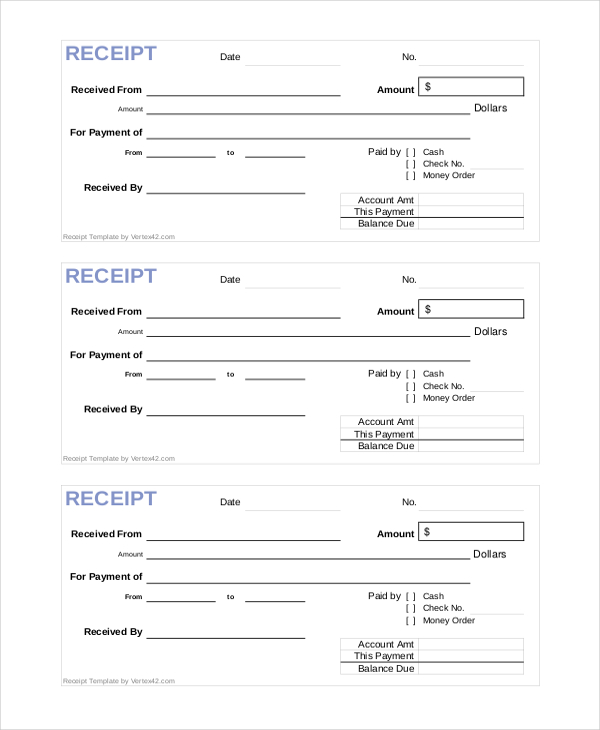 official receipt template 6 free word pdf document downloads free