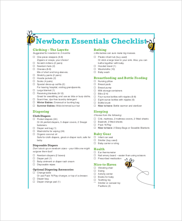 7+ Baby Boy Registry Checklists Free PDF, Word Format