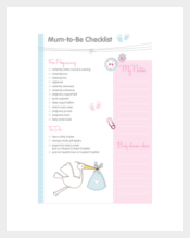 Baby Registry Checklist Booklet