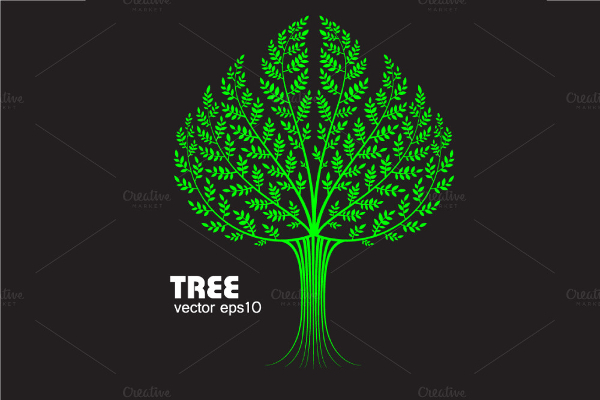 abstract tree vector
