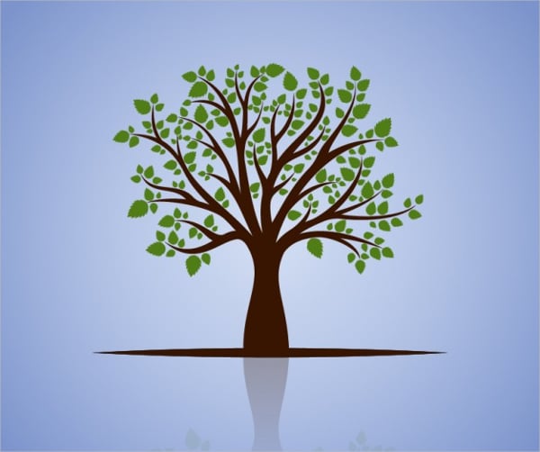 tree with green leaves free vector