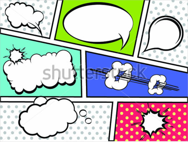 comic strip with speech bubbles