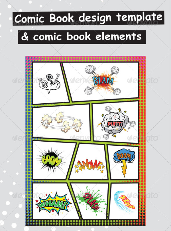 comic book paper elements template