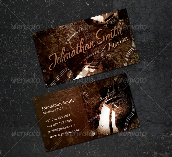 26+ Music Business Card Templates PSD, AI, Word