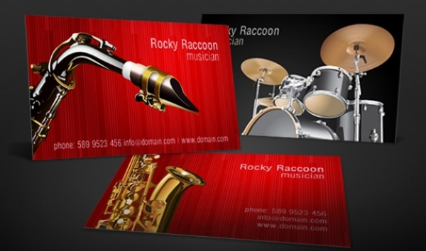 music business card templates free download