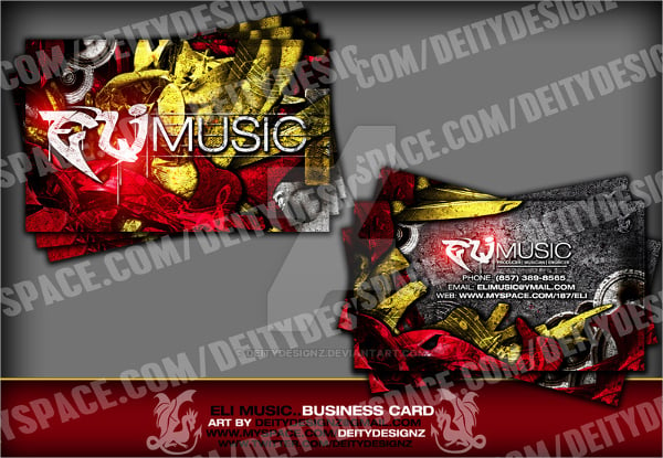 eli music business card template