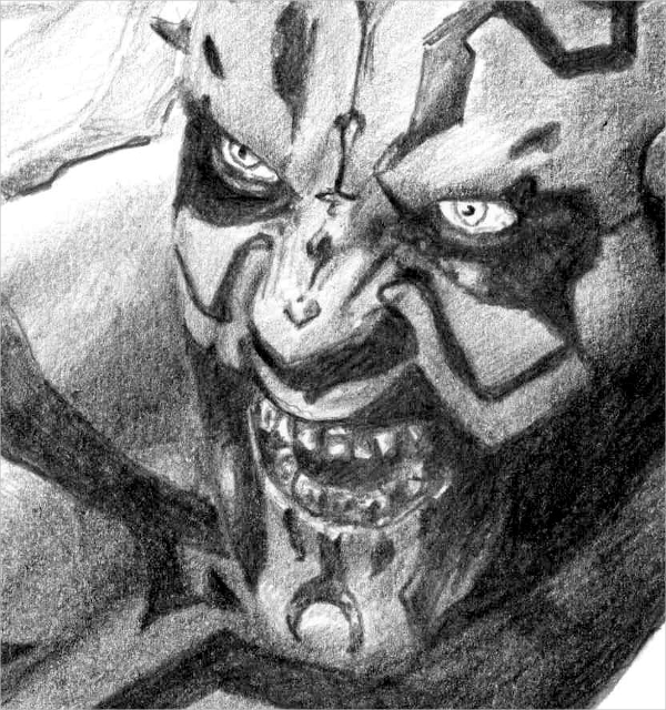 darth maul pencil drawing1