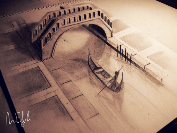 venice great pencil drawing