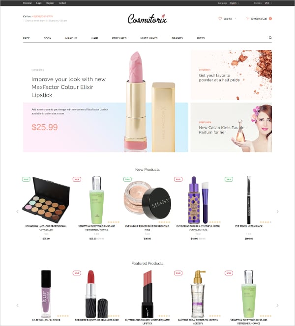 cosmetic opencart ecommerce template 791