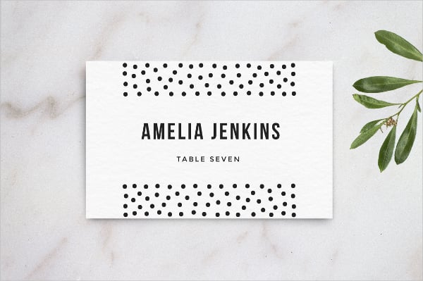 wedding table name card template