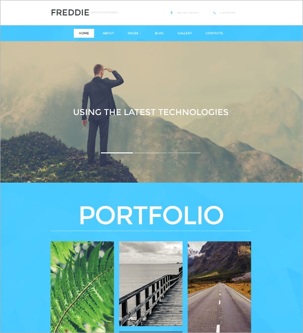 photographer portfolio html5 website template